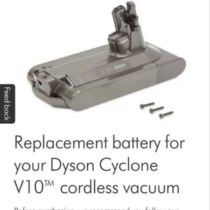 NEW IN BOX! Replacement Battery for Dyson Cyclone V10™ vacuums